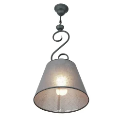 Lamkur Pendelleuchte Anthrazit Stoff Landhaus Esstisch* Hängelampen|Esszimmer Lampen