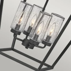 Elstead Pendelleuchte außen Aluminium Glas E14 IP44 Schwarz Vintage* Metall Lampen|Vintage Lampen