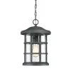 New Elstead Pendelleuchte außen IP44 E27 Rustikal Schwarz antik