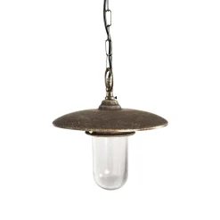 Giovanni Battista Pendelleuchte außen IP44 Messing Glas E27 Ø 25 cm* Außenleuchten Antik|Gartenlaternen