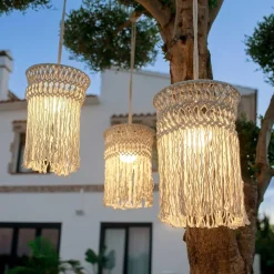 Online Newgarden Pendelleuchte außen kabellos LED Akku IP54 Ø 30cm Beige 2700K