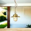 Lido Pendelleuchte Außen Messing Glas Terrasse Ø23cm* Metall Lampen|Messinglampen