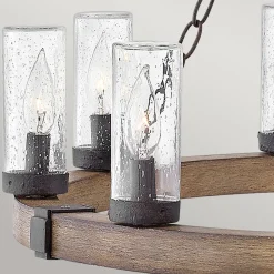 Elstead Pendelleuchte außen Ring IP44 rund Ø 76,2 cm Metall Glas E14* Metall Lampen|Rustikale Lampen