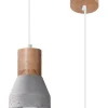 Sollux Pendelleuchte Beton Holz Ø 12 cm Skandinavisch E27