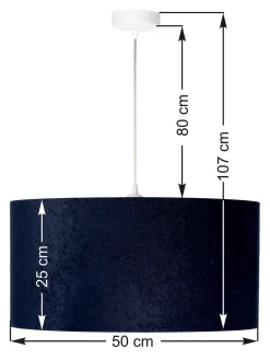 BPS Koncept Pendelleuchte Blau Gold Stoff Esstisch Lampe* Hängelampen|Esszimmer Lampen