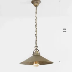 Best Giovanni Battista Pendelleuchte Bronze Antik Groß Handarbeit