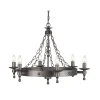 New Elstead Pendelleuchte CAMELOT 9 Eisen Schwarz Ø74cm Lampe