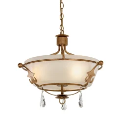 Sale Elstead Pendelleuchte CAMELOT 10 Gold Ø43cm kürzbar Lampe