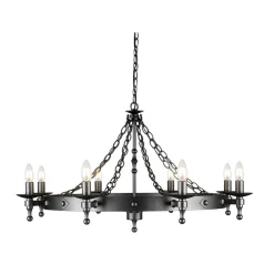 Elstead Pendelleuchte CAMELOT 9 Schwarz Ø95cm Hängelampe* Rustikale Lampen|Designerlampen
