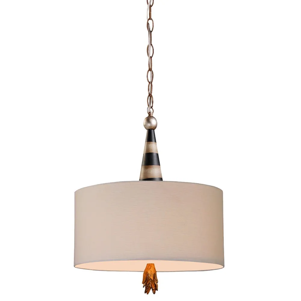 Elstead Pendelleuchte CARNEVALE Creme Esstisch Lampe* Wohnzimmerlampen|Stofflampen