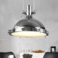 Invicta Interior Pendelleuchte Ø45cm Industrie Wohnzimmerlampe Chrom