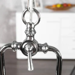 Invicta Interior Pendelleuchte Ø45cm Industrie Wohnzimmerlampe Chrom