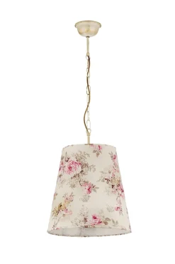 Best Jupiter Pendelleuchte CRINE Blumen Schirm Ø35cm Shabby