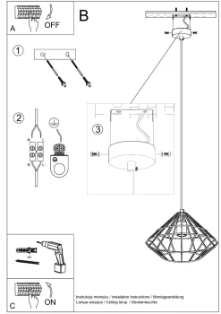 Sale Sollux Pendelleuchte Draht geometrisch Käfigschirm E27