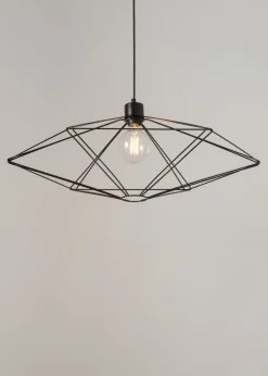 Sigma Pendelleuchte Draht Schwarz E27 0,8m L:73 cm groß* Hängelampen|Vintage Lampen