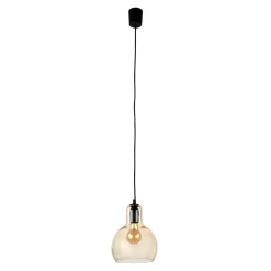 TK Lighting Pendelleuchte E27 Ø 18 cm Glas Orange Chrom* Hängelampen|Esszimmer Lampen