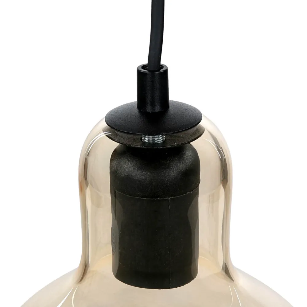 TK Lighting Pendelleuchte E27 Ø 18 cm Glas Orange Chrom* Hängelampen|Esszimmer Lampen