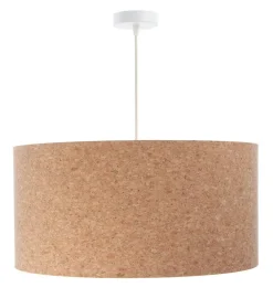 BPS Koncept Pendelleuchte E27 Ø 50 cm rund Natur Weiß Kork Modern* Hängelampen|Moderne Lampen