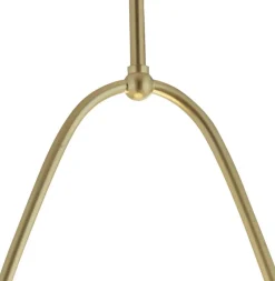 Searchlight Pendelleuchte E27 in Gold Weiß Glas Metall Jugendstil