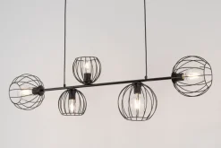 Sigma Pendelleuchte E27 Schwarz Metall Retro Design* Kugellampen|Wohnzimmerlampen