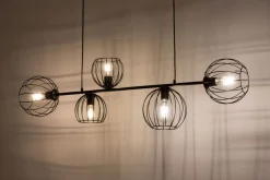 Sigma Pendelleuchte E27 Schwarz Metall Retro Design* Kugellampen|Wohnzimmerlampen