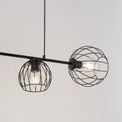 Sigma Pendelleuchte E27 Schwarz Metall Retro Design* Kugellampen|Wohnzimmerlampen