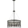Clearance Elstead Pendelleuchte EDIN Kristall Ø62cm kürzbar Lampe