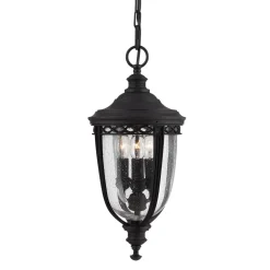Elstead Pendelleuchte EDMUND Schwarz IP23 Rustikal außen* Außenleuchten Antik|Gartenlaternen