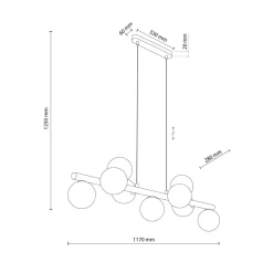 Sale TK Lighting Pendelleuchte Esstisch 117 cm lang H: max. 125 cm verstellbar