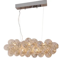 By Rydéns Pendelleuchte Esstisch B: 80 cm Metall Rauchglas 8x G9* Hängelampen|Bürolampen