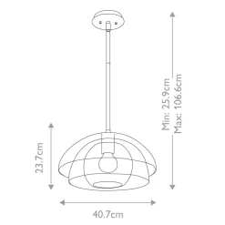 Elstead Pendelleuchte Esstisch Glas Ø 40,7 cm H: max. 106,6 cm E27* Hängelampen|Bürolampen