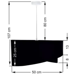 Discount BPS Koncept Pendelleuchte Esstisch Schwarz Silber Stoff Ø50cm