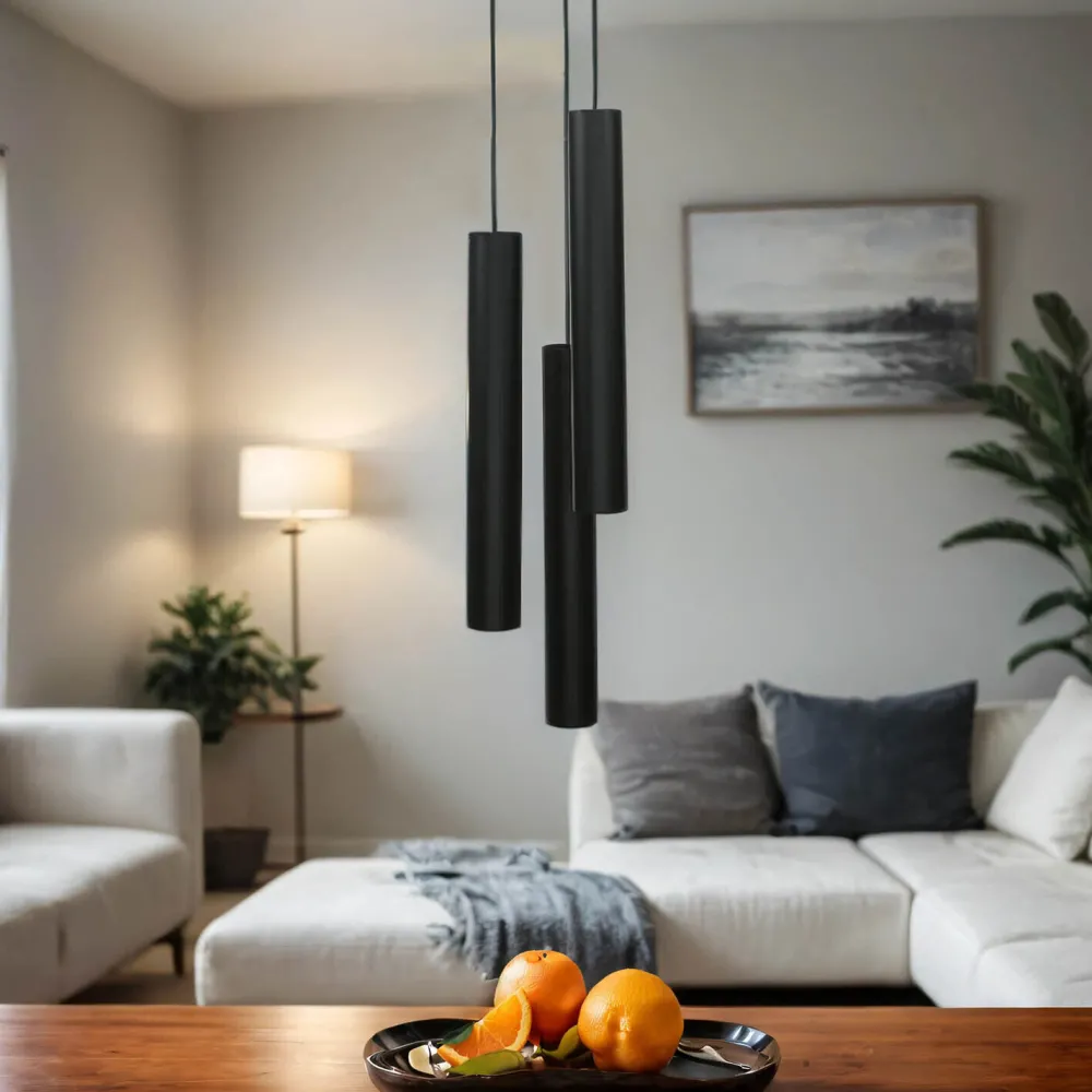 Easylight Pendelleuchte EYE Schwarz 3-flmg Wohnzimmer Lampe* Moderne Lampen|Esszimmer Lampen