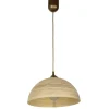 Outlet Lamkur Pendelleuchte FERA Gold Retro rund Esstisch