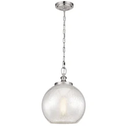 Sale Elstead Pendelleuchte FINYA Kugel Silber kürzbar Ø30cm