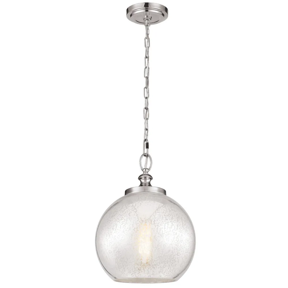 Sale Elstead Pendelleuchte FINYA Kugel Silber kürzbar Ø30cm