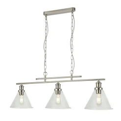 Sale Searchlight Pendelleuchte 3-flammig E27 B: 95 cm Vintage Design