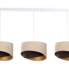 BPS Koncept Pendelleuchte 3-flammig E27 in Weiß Beige Braun Gold* Bürolampen|Wohnzimmerlampen