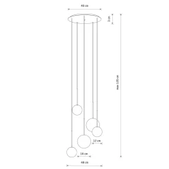 Discount Nowodvorski Pendelleuchte 5-flammig G9 in Schwarz Weiß Gold matt