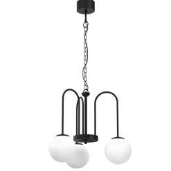 Outlet Luminex Pendelleuchte 3-flammig Glas Metall E14 Ø51 cm rund