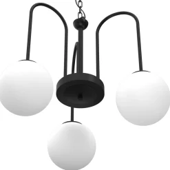 Outlet Luminex Pendelleuchte 3-flammig Glas Metall E14 Ø51 cm rund