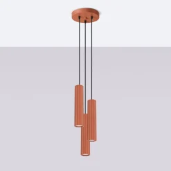 Sollux Pendelleuchte 3-flammig GU10 Rot aus Aluminium B: 19,5 cm* Hängelampen|Bürolampen