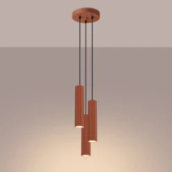 Sollux Pendelleuchte 3-flammig GU10 Rot aus Aluminium B: 19,5 cm* Hängelampen|Bürolampen