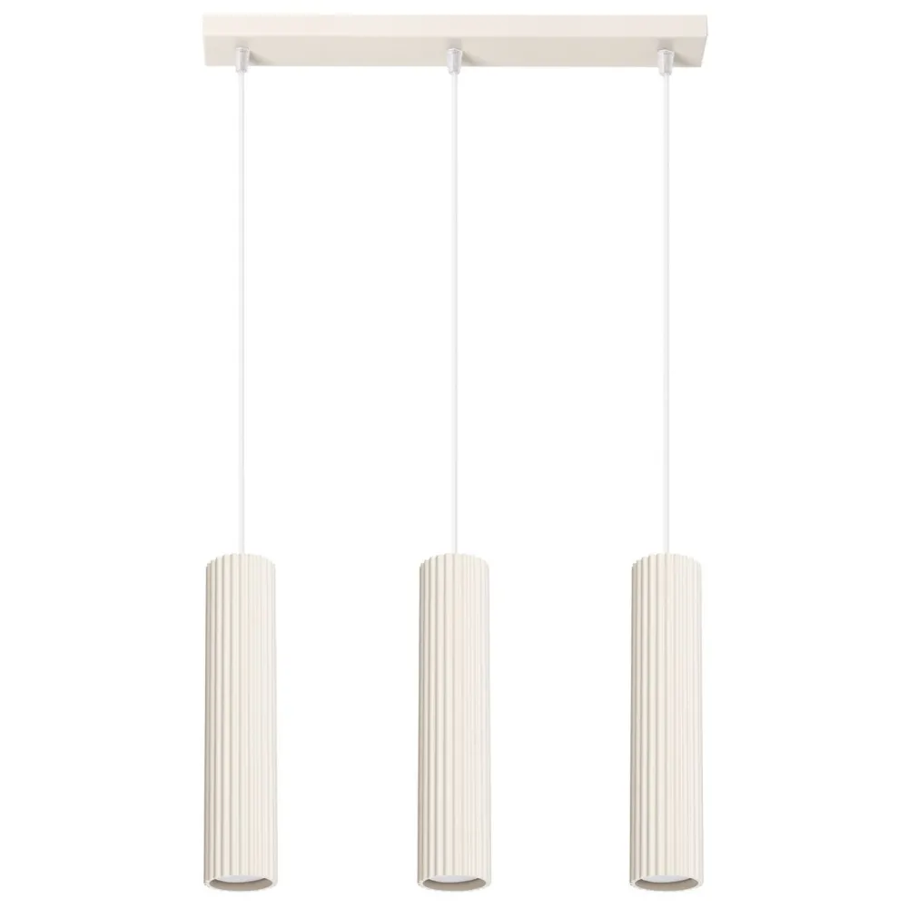 Sollux Pendelleuchte 3-flammig GU10 B: 45 cm in Creme Modern* Hängelampen|Wohnzimmerlampen