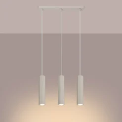 Sollux Pendelleuchte 3-flammig GU10 B: 45 cm in Creme Modern* Hängelampen|Wohnzimmerlampen
