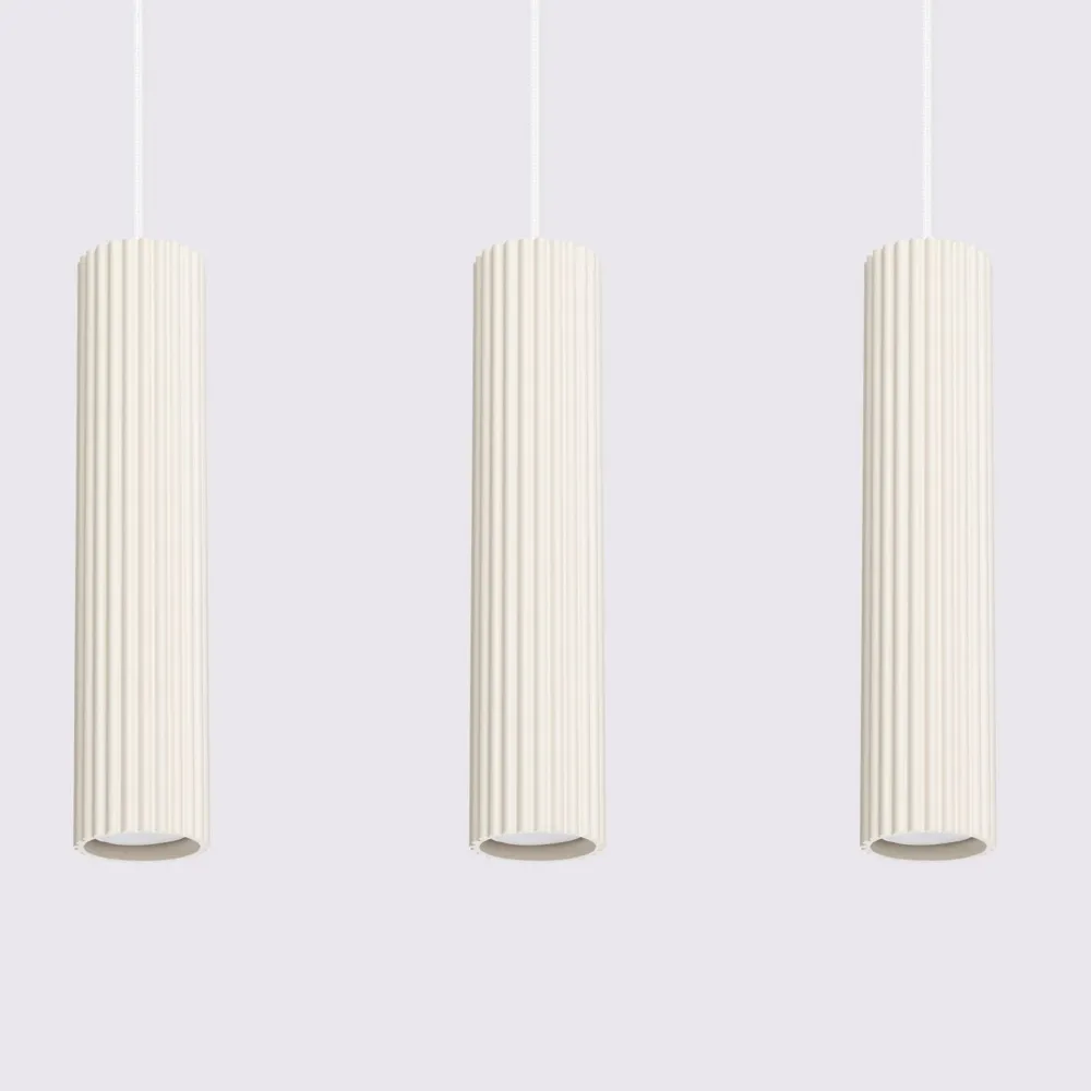 Sollux Pendelleuchte 3-flammig GU10 B: 45 cm in Creme Modern* Hängelampen|Wohnzimmerlampen