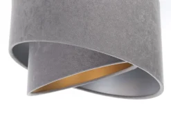 BPS Koncept Pendelleuchte 3-flammig in Weiß Grau Silber E27 Stoff* Hängelampen|Bürolampen