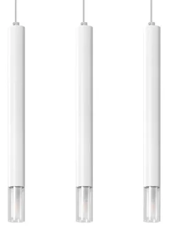 Sollux Pendelleuchte 3-flammig Metall Glas Weiß B: 45 cm* Moderne Lampen|Wohnzimmerlampen