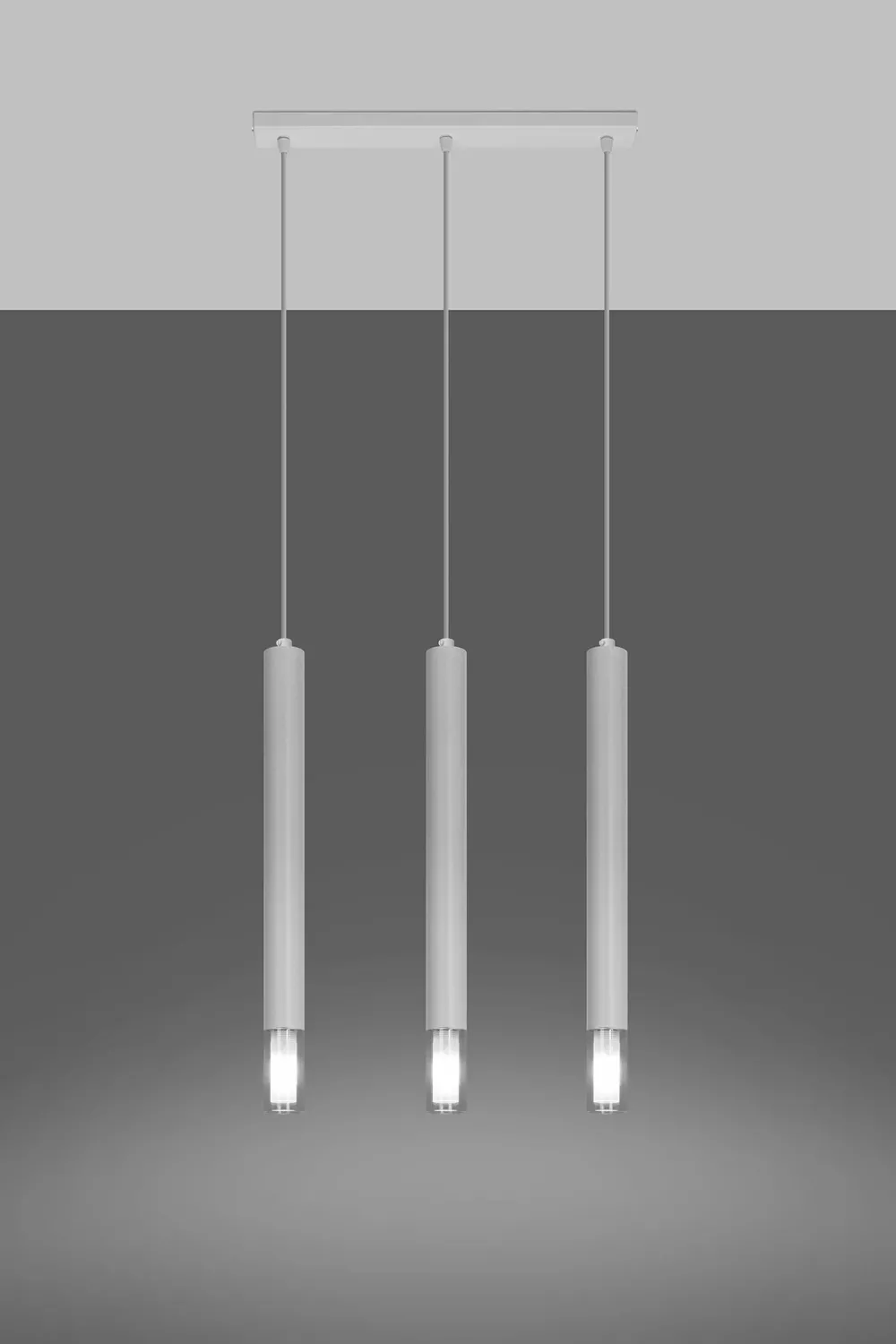 Sollux Pendelleuchte 3-flammig Metall Glas Weiß B: 45 cm* Moderne Lampen|Wohnzimmerlampen