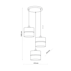 TK Lighting Pendelleuchte 3-flammig Stoff Jute Boho E27 Modern* Wohnzimmerlampen|Stofflampen